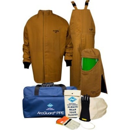 NATIONAL SAFETY APPAREL ArcGuard® KIT4SC653X09 65 cal/cm2 Arc Flash Kit, 3XL, Glove Size 09 KIT4SC653X09